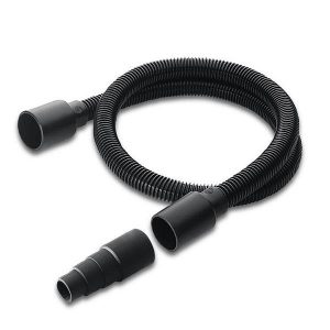 Manguera de aspiración, color negro, flexible manguera de aspiración (1m) con adaptador incluido para conectar a las salidas de escape de las herramientas eléctricas